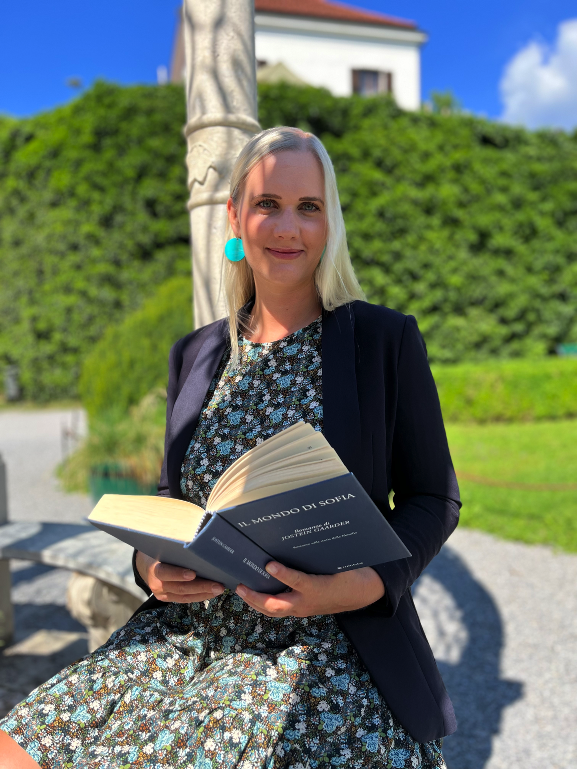 photo of linda with a book